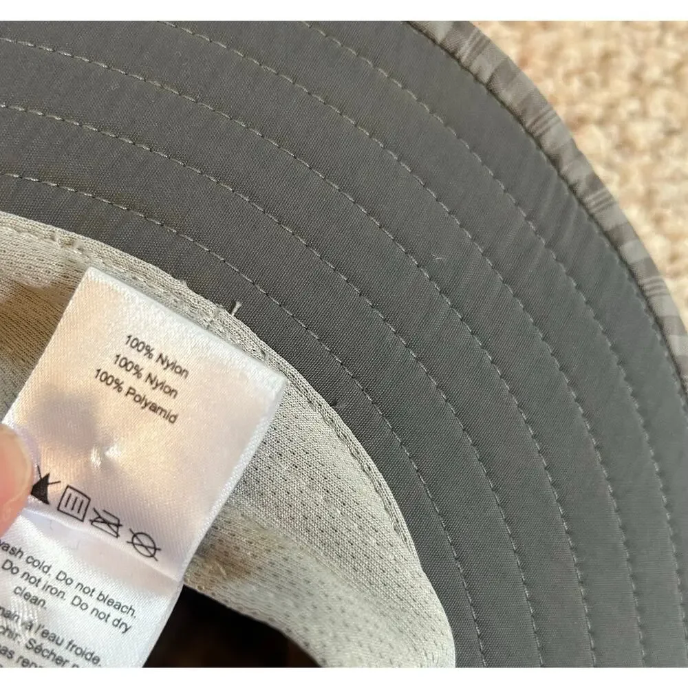 OR Outdoor Research Bucket Sun Hat Gray Checkered Plaid Medium 3-6 Youth Granola